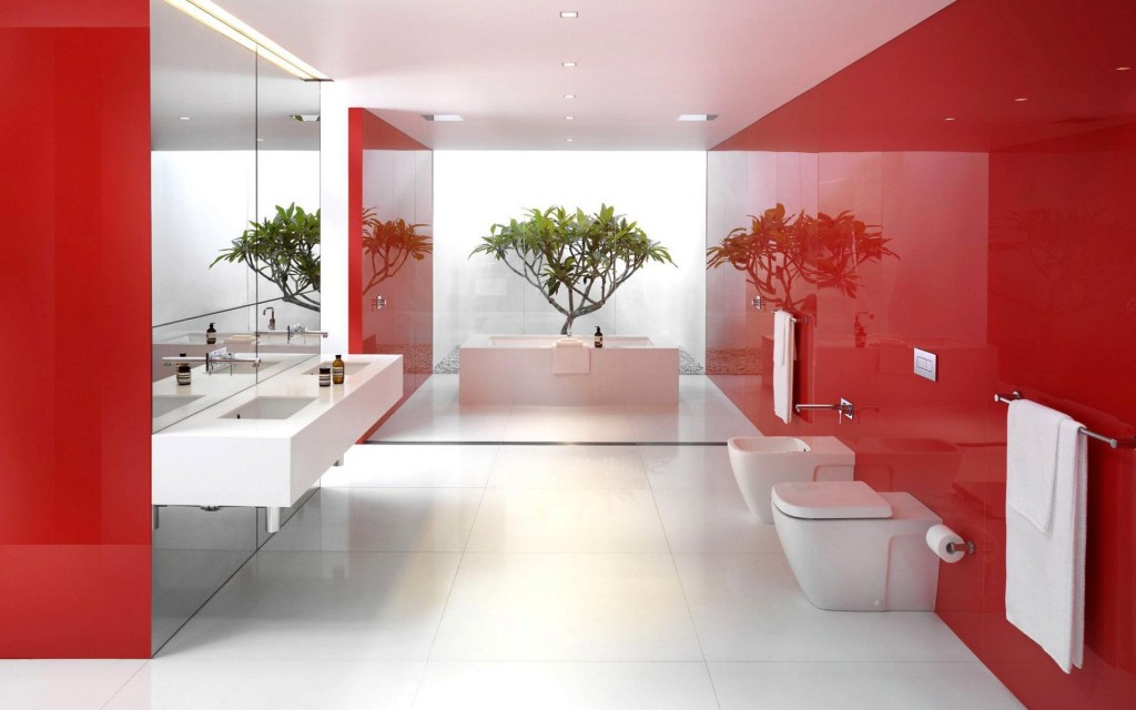 Interior design modern bathroom