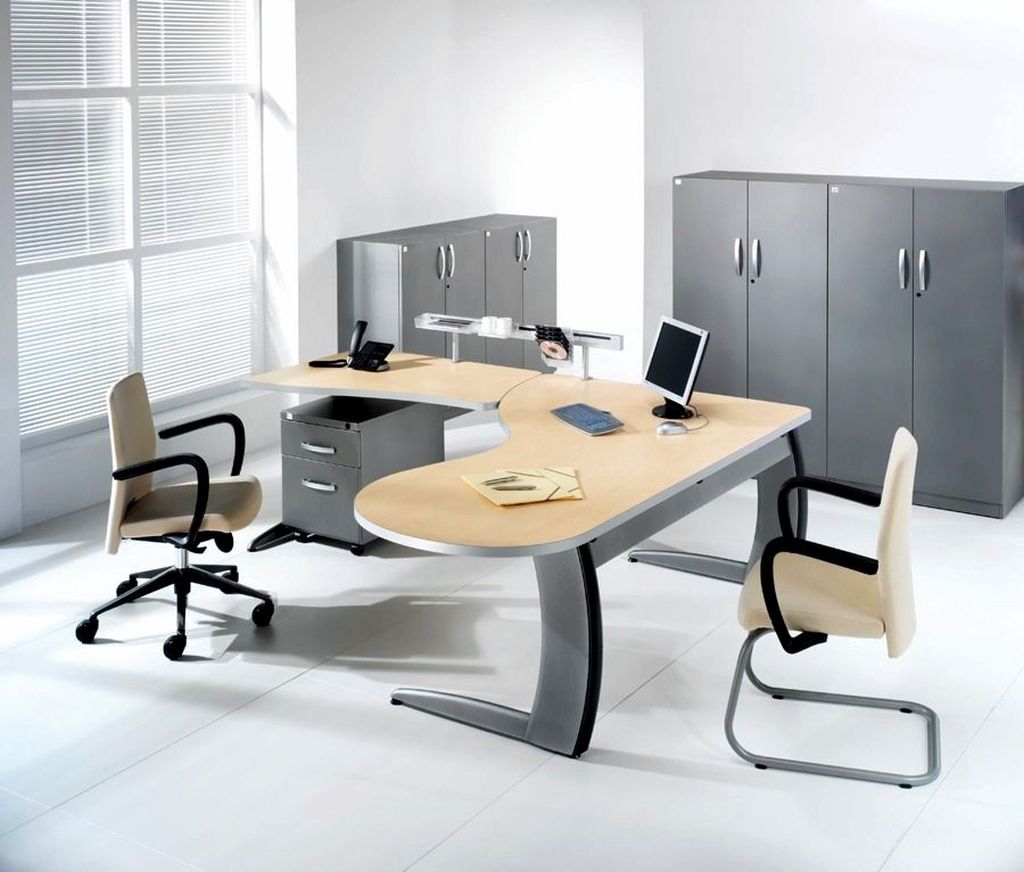 contemporary L shaped desk minimalist office furniture