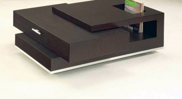 contemporary with side drawer wood coffee table designs