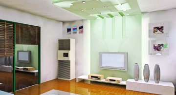 green cubes ceiling design ideas for living room