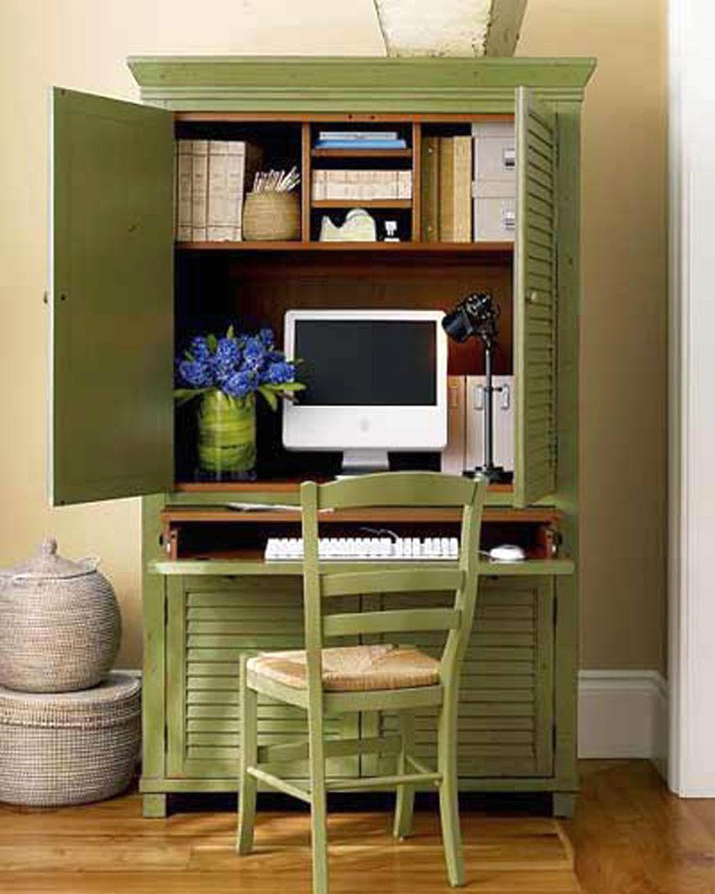 green cupboard home office design ideas for small spaces