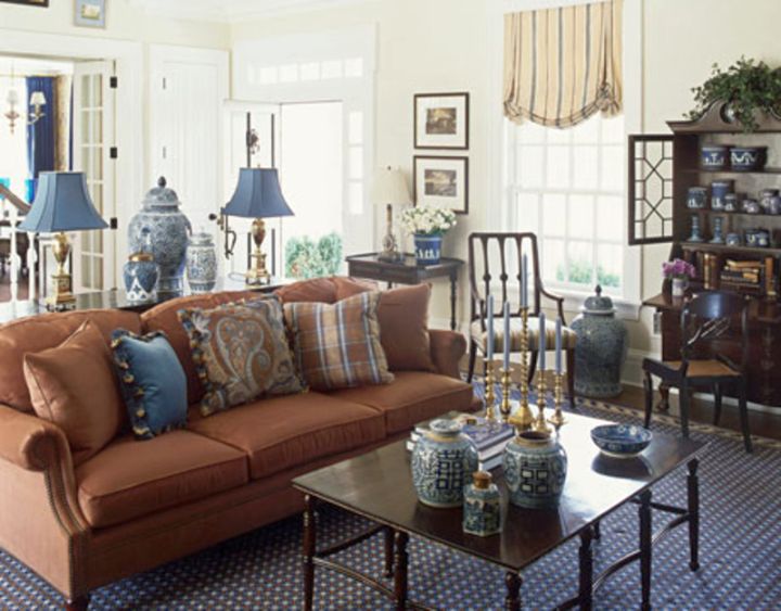 blue brown living room designs