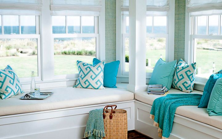 white turquoise living room