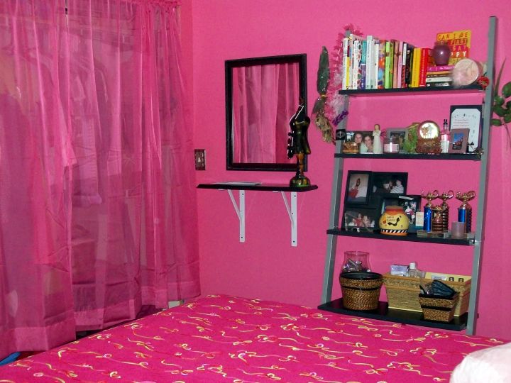 bold hot pink room for small rooms