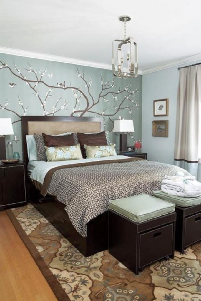 Brown Blue Bedroom Decorating Ideas