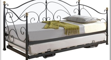 minimalist unique trundle beds with steel frame