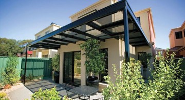 modern pergola kit with glass roof