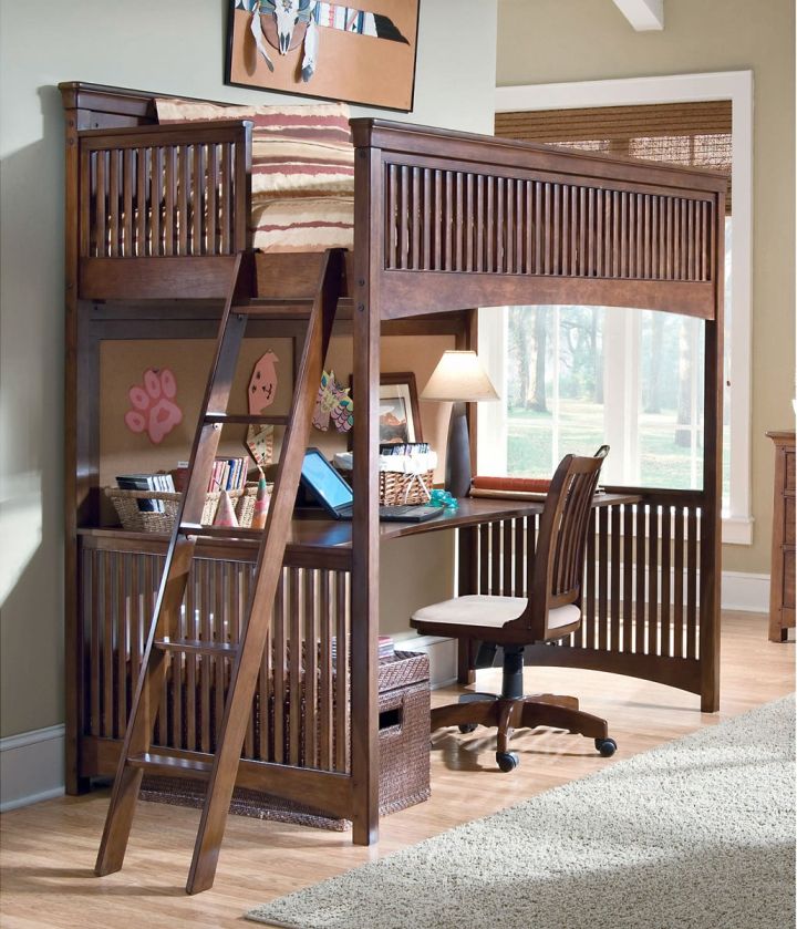Edgy Adult Loft Beds with Desk Design Ideas