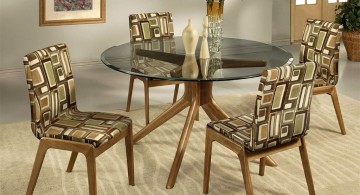 African pattern upholstered dining table chairs designs