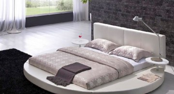 Attractive Round Bed Design Featured in Minimalist Comfy Bedroom
