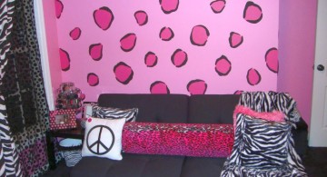 Candy pink leopard pattern DIY Indoor Wall Painter