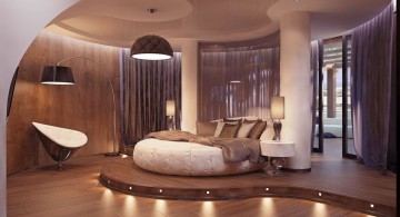 Exciting Bedroom Interior with Unique Round Bed Designs
