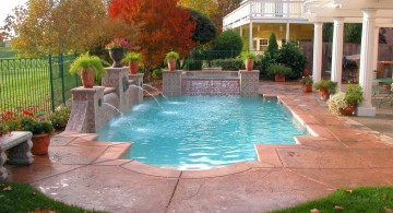 Formal Roman ocean blue grecian 3-tier floating pool fountain