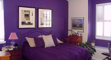 Luxury Bedroom with Purple Colored Interior