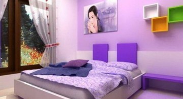Minimalist Luxury Bedroom with Purple Color for Young Girls