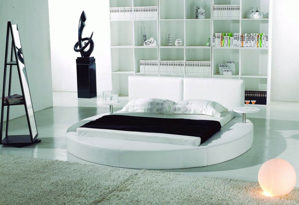 Minimalist Round Bed Design in Contemporary Bedroom