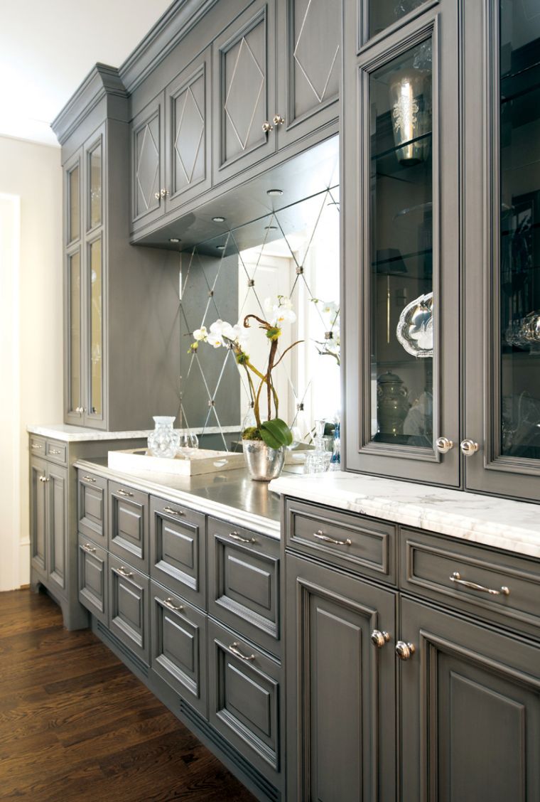 17 Superb Gray Kitchen Cabinet Designs 