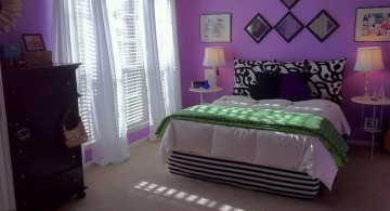 Purple luxurious bedroom wall paint color inspiration