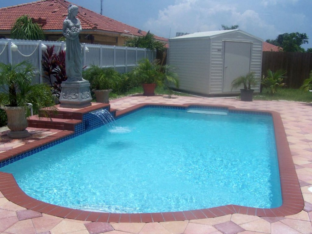 Roman above ground grecian pool liners with unique old statue