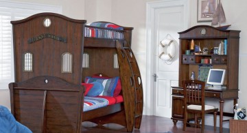 Shiver Me Timbers Set Is Modern Kids Loft Beds with Pirate Ship Design by Powell