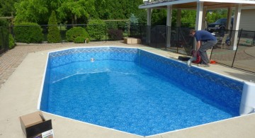 Slick and modern grecian pool liner