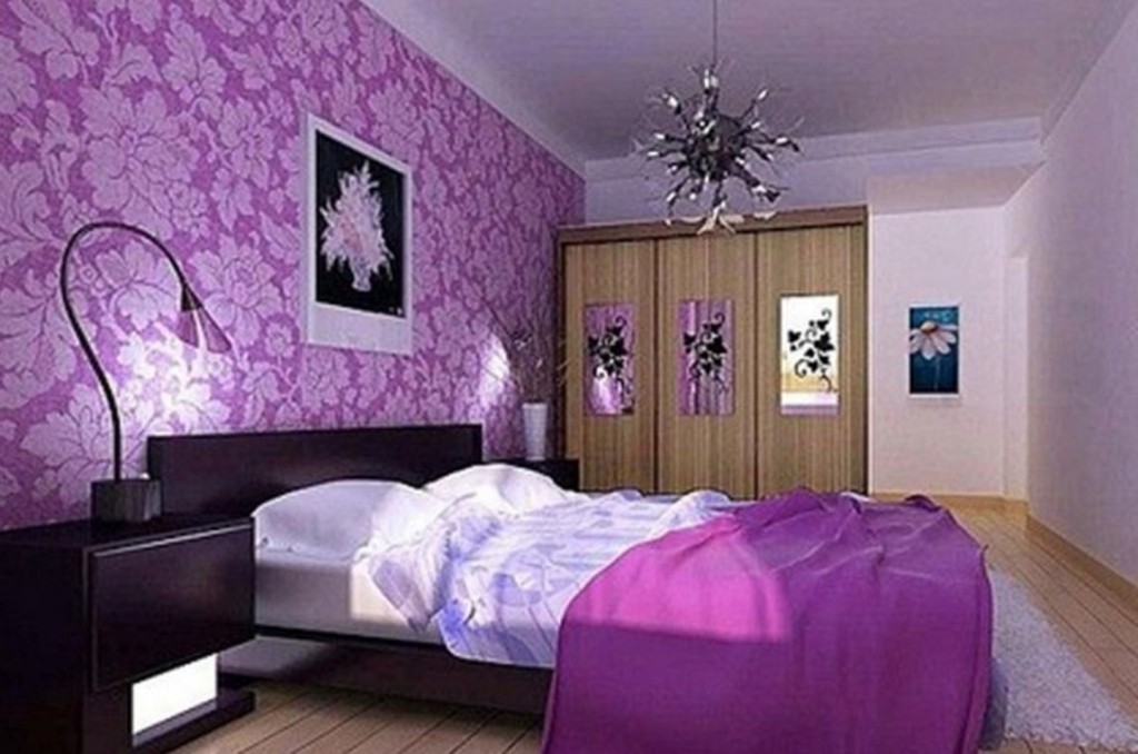 Spectacular and elegant Luxury Bedroom with Purple Color