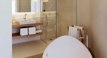 Stunning picture of minimalist modern bathroom interior