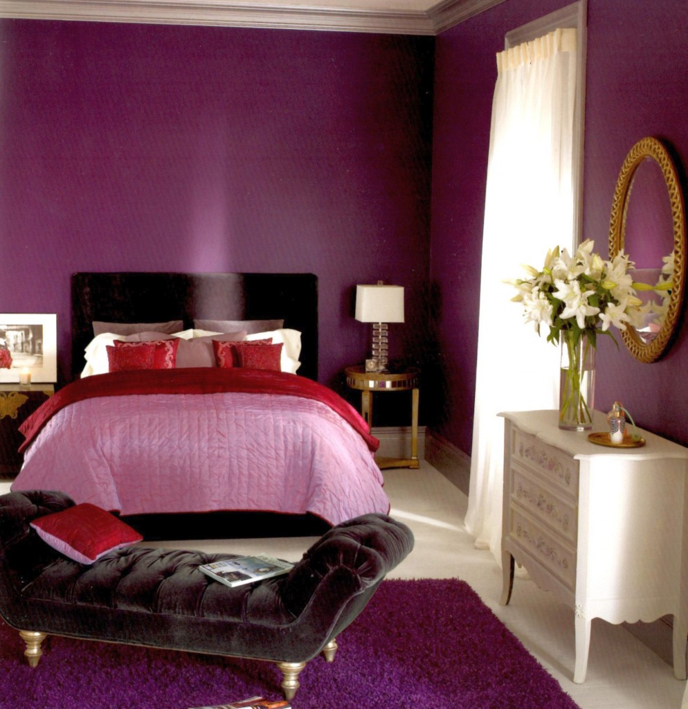 Warm and elegant Luxury Bedroom with Purple Color