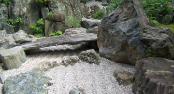 Zen style gardening with rocks ideas