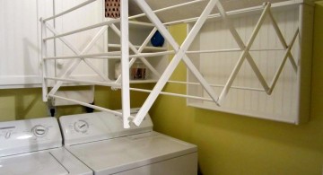 cascading accordion laundry room clothes hanger racks designs