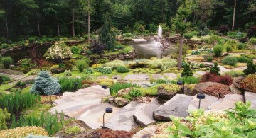 cascading rock pathway gardening with rocks ideas