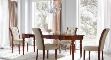 classic upholstered dining table chairs designs