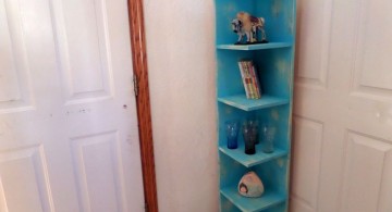 cute small corner shelving unit