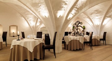 featured Unique and Lovely Vaulted Ceiling Decorating Ideas in Luxurious Dining Room