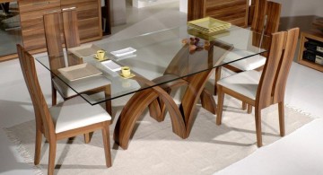 futuristic wooden dining table chairs designs