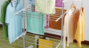 laundry room clothes hanger racks designs