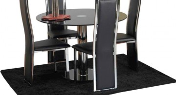 modern looking leather-made dining table chairs designs