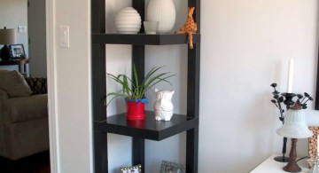 simple skeleton small corner shelving unit