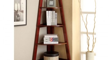 simple tree shaped small corner shelving unit