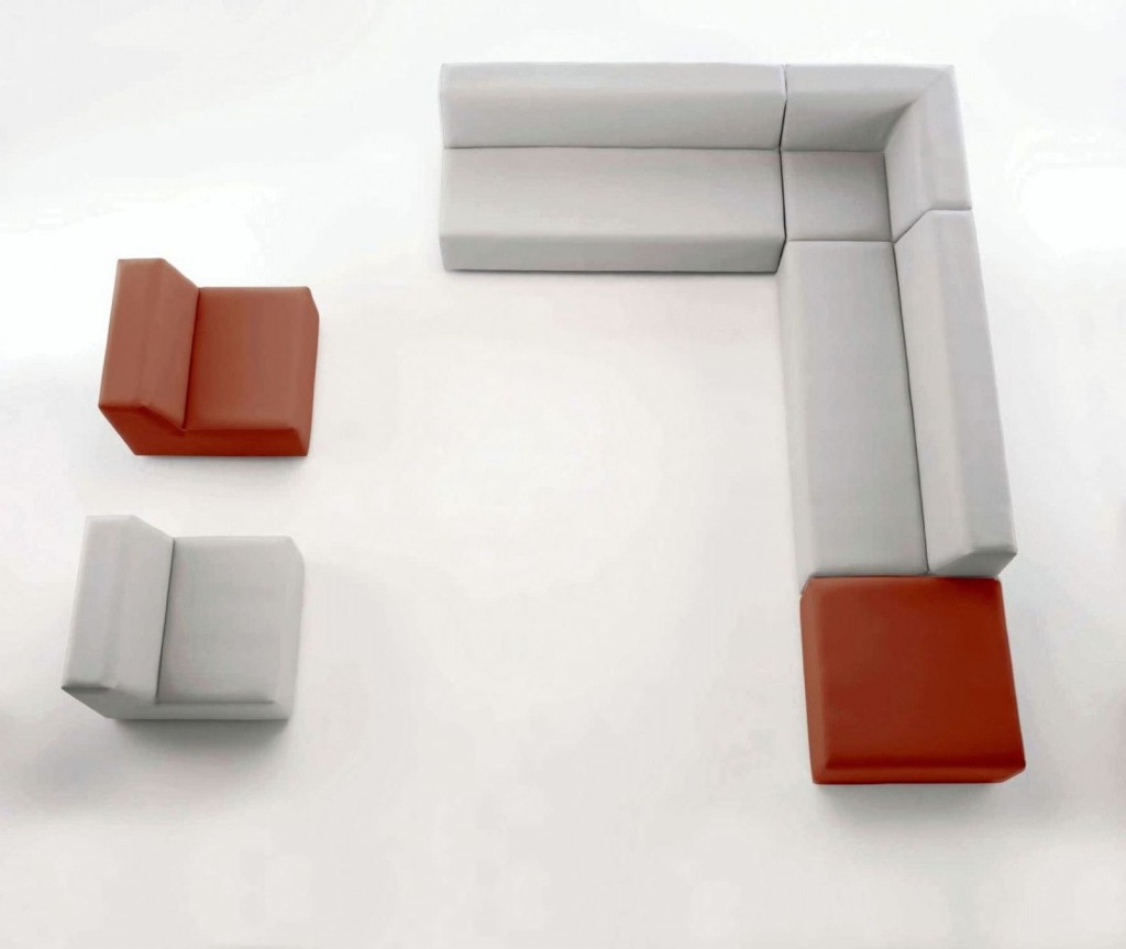 small modular sofa leather