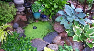 small pool gardening with rocks ideas