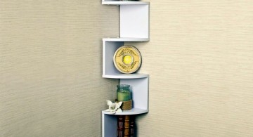 small zigzag small corner shelving unit