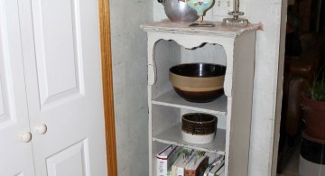 well placed small corner shelving unit