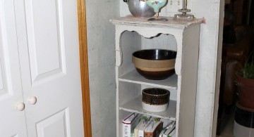 well placed small corner shelving unit