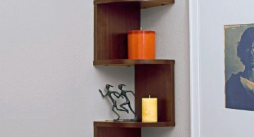 zig zag bookhself small corner shelving unit