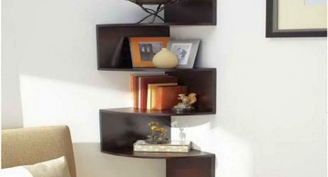 4D corner shelf designs in black