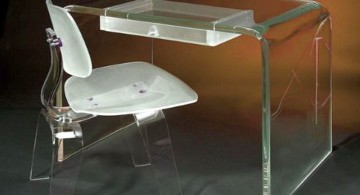 Acrylic Computer Desk with hidde compartment