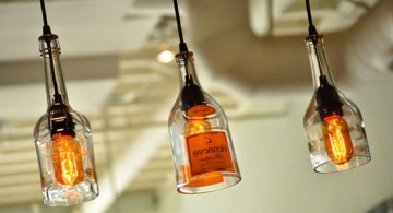 Awesome DIY wine bottle pendant lighting ideas to decorate exterior