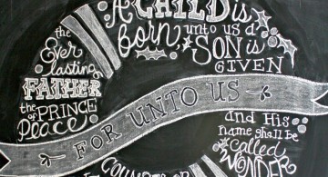 Christmas themed chalkboard writing ideas