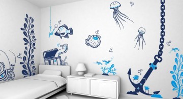 Cool wall painting designs underwater living